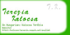 terezia kalocsa business card
