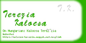 terezia kalocsa business card